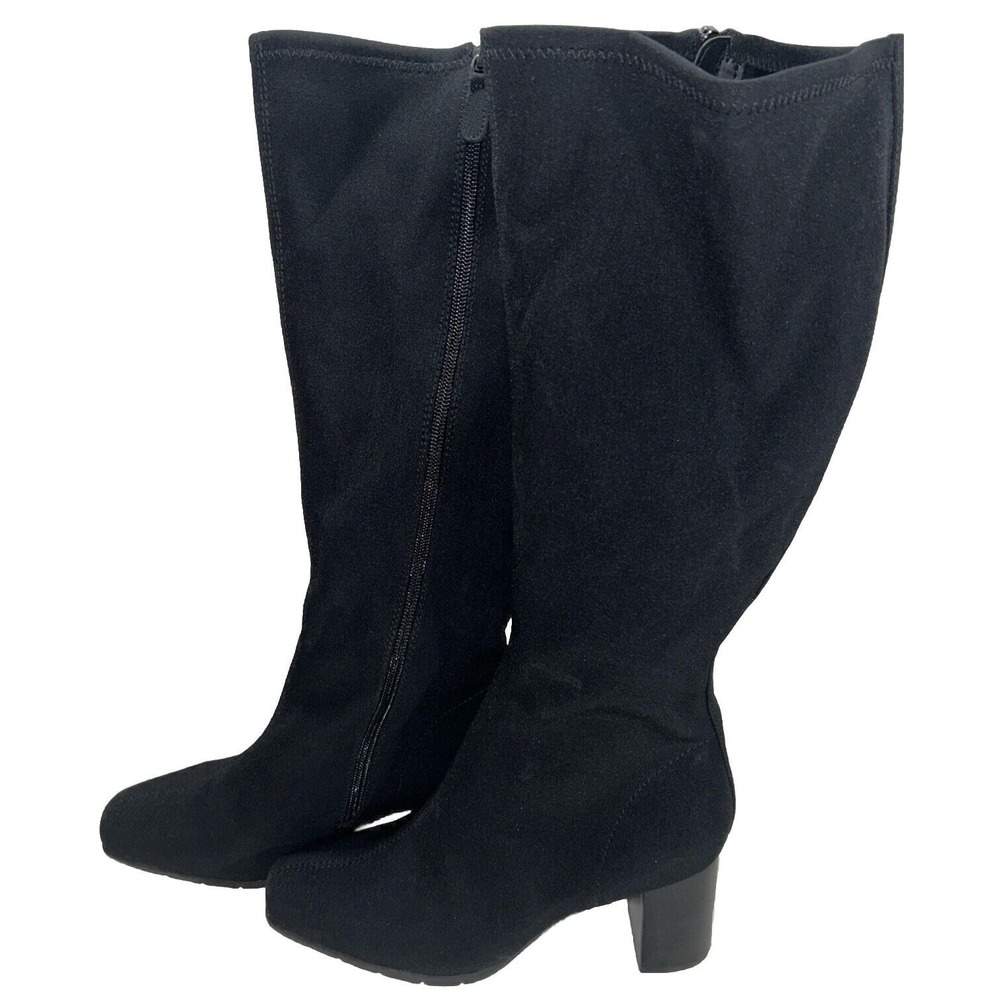 Size 7 Wide Aerosoles Women's Stretchy Micah Knee High Zipper Boots